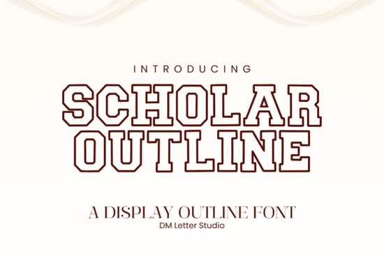 Scholar Block Outline Font
